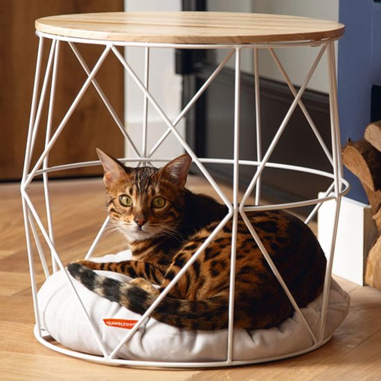 Beeztees Kuja Kattenmeubel – Wit (40×40 cm) - Afbeelding 4