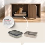 Catchi Kattenbakmeubel met Krabplank - Afbeelding 4
