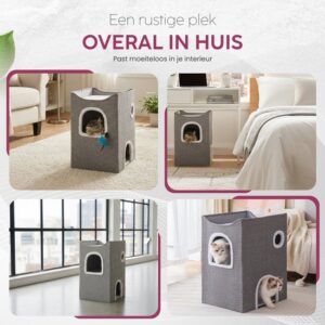 Hervita Dubbeldeks Kattenhuisje - Afbeelding 4