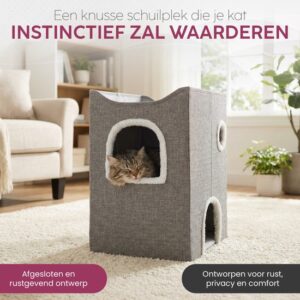 Hervita Dubbeldeks Kattenhuisje - Afbeelding 3