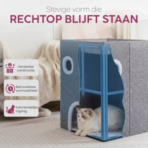 Hervita Dubbeldeks Kattenhuisje - Afbeelding 2