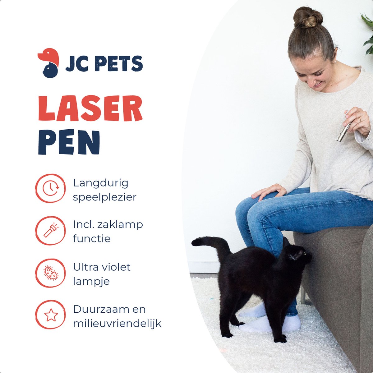 JC Pets Laserpen voor Kat - Zilver - Afbeelding 4