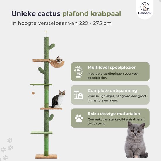 Kattenu CactusTower Plafond Krabpaal - Afbeelding 2