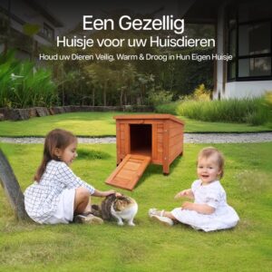 Lion D'or Houten Kattenhuis - Afbeelding 4