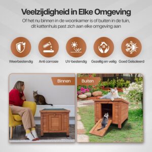 Lion D'or Houten Kattenhuis - Afbeelding 3