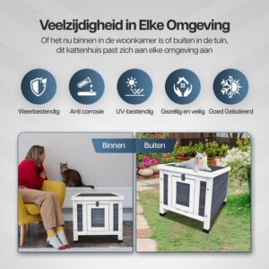 Lion D'or Weerbestendig Kattenhuis - Afbeelding 4