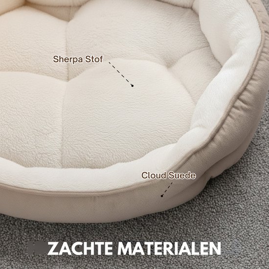 Pebble Kattenmand 51x48 cm - Wit Bruin - Afbeelding 3
