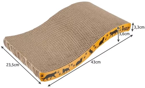 Purlov Golfvormige Kartonnen Krabplanken - Afbeelding 3