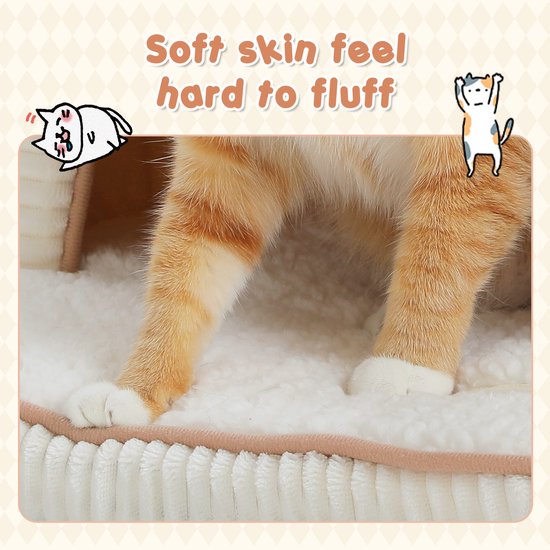 RAWZRoad Donut White Edition XL Kattenhuis - Afbeelding 2