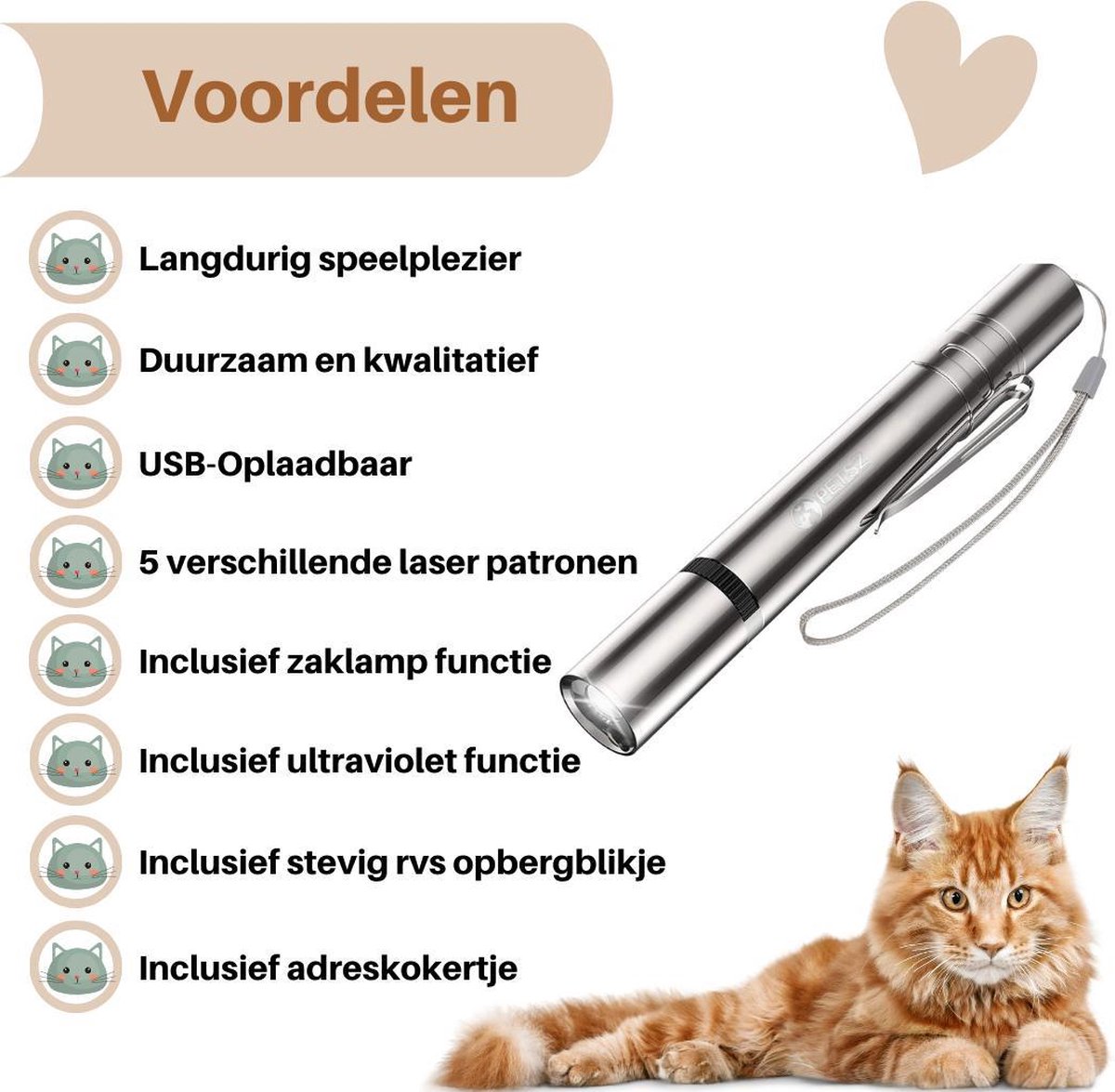 Rhb Laserpen voor Katten – 7 Functies - Afbeelding 2