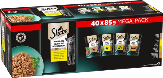 Sheba Mini Filets Gevogelte in Saus - 40x85g - Afbeelding 3