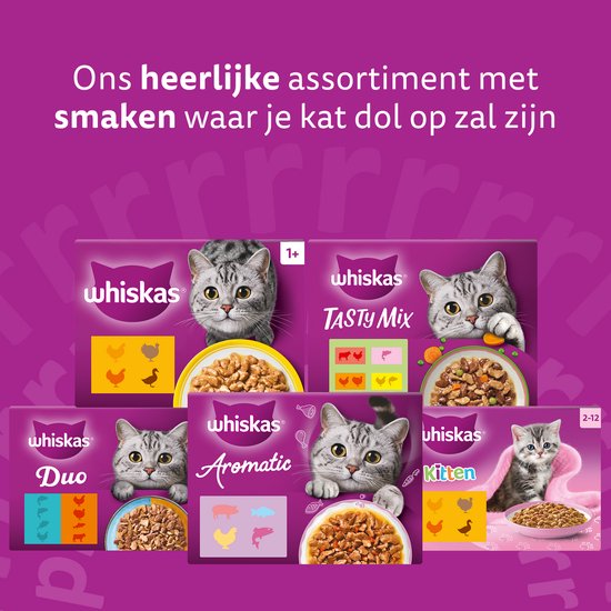 Whiskas Adult 1+ Classic Selectie in Saus - 80x85g - Afbeelding 5